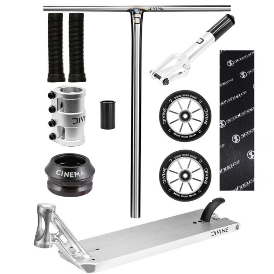 Freestyle koloběžka Custom Divine Street 6" 580 mm stříbrná