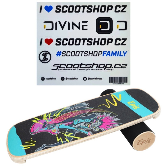 Set List samolepek + Balanční deska Epicstar Punk Monkey