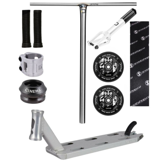 Freestyle koloběžka Divine X Longway Kaiza stříbrná