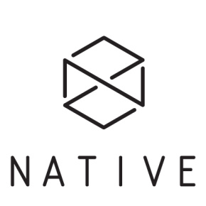Samolepka Native Logo bílá