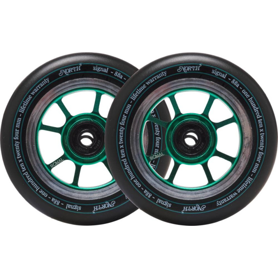 Kolečka North Signal 110x30mm Emerald 2ks