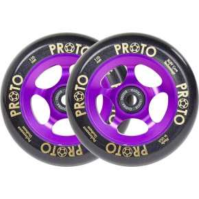 Proto Spoked Grippers Kolečka Na Freestyle Koloběžku 2-Balení (110mm|Black On Purple)