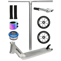 Custom freestyle koloběžka – Divine × Union Honeycomb Stříbrná | Scootshop.cz