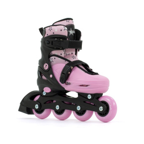 SFR Plasma Adjustable Children's Inline Skates - Black / Pink - UK:1J-4J EU:33-37 US:M2-5