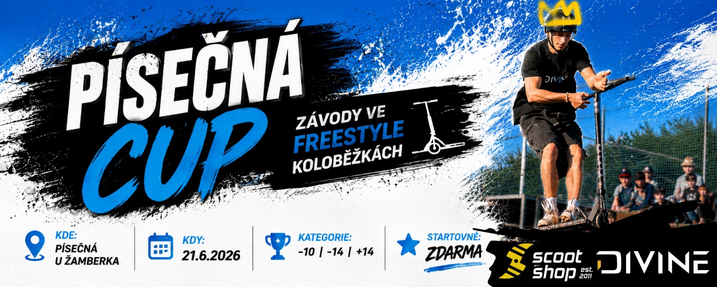 Závody na freestyle koloběžkách v Písečné u Žamberka